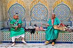 Carcaba (Eisen Kastagnetten) und Gambri (Gitarre) Spieler, Kasbah, Tanger, Marokko, Nordafrika, Afrika