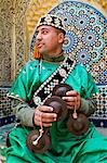 Carcaba player (castagnettes de fer), Kasbah, Tanger, Maroc, l'Afrique du Nord, Afrique