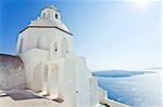 Église orthodoxe grecque à Fira, Santorini (Thira), Iles des Cyclades, mer Égée, îles grecques, Grèce, Europe