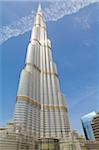 Burj Khalifa, le plus haut bâtiment du monde à 828 mètres, Dubai, Émirats Arabes Unis, Moyen-Orient