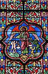 Vitrail en Europe, Bayeux, Normandie, France, la cathédrale Notre-Dame de Bayeux