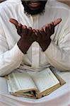 African man reading the Quran, Bamako, Mali, West Africa, Africa