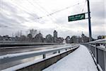 Pont de la rue Granville en hiver, Vancouver, Colombie-Britannique, Canada