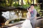 Bride and Groom near Pond