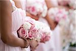 Bridesmaids Standing in Row