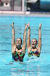 Synchronized Swimmers with Arm-raised