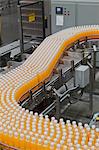 Production line in a bottling factory