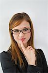 Portrait of beautiful businesswoman wearing eyeglasses