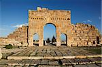 Arch of Antoninus Pius, Roman ruins of Sbeitla, Tunisia, North Africa, Africa