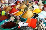 Spices on stall in market of Souk Jara, Gabes, Tunisia, North Africa, Africa