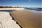 Scène de plage dans la zone touristique sur la mer Méditerranée, Sousse, golfe de Hammamet, en Tunisie, l'Afrique du Nord, Afrique