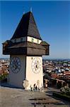 Schlossberg, Clock Tower, Old Town, UNESCO World Heritage Site, Graz, Styria, Austria, Europe