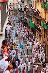 Laufen der Stiere, San Fermin Festival, Pamplona, Navarra (Navarra), Spanien, Europa