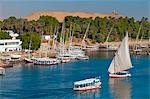 River Nile, Aswan, Upper Egypt, Egypt, North Africa, Africa