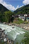 Birethanti village et la vallée de Modi, région de l'Annapurna Sanctuary, Himalaya, Népal, Asie