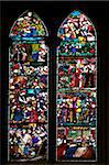 Detail of the St. Frideswide Window by Edward Burne-Jones, Christ Church Cathedral, Oxford, Oxfordshire, England, United Kingdom, Europe