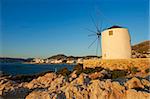 Windmill near the harbour, Parikia (Hora), Paros Island, Cyclades, Greek Islands, Greece, Europe