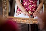 Bride's Hands Decorated with Mendhi