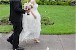 Bride and Groom Walking