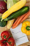 Variety of Vegetables and Prescription, Birmingham, Alabama, USA