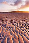 Sand Wellen am Strand in der Morgendämmerung, Isle of Lewis, Äußere Hebriden, Schottland