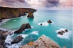 Sea Stacks of Bedruthan Steps, Cornwall, England