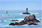 Leuchtturm am Pointe Raz, Finistere, Bretagne, Frankreich