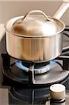 Saucepan on the gaz stove