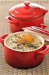 Coddled egg with roquefort