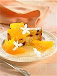 Orange blossom and jasmin cake with fresh oranges