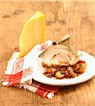 Rolled roast pork with cheese