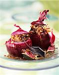 Red onions stuffed with fruit