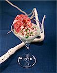 Verrine de sauce homard, yaourt et tartare