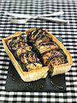 Eggplant and spinach quiche