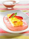 Fromage blanc tart with strawberry fool