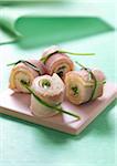 Emmental ,boiled ham and chive rolls