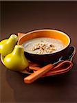 Cream of mushroom soup with walnuts