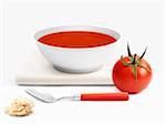 Bol de soupe aux tomates