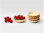 Pastry casings for tartlets and redcurrants