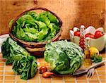 Composition with lettuces