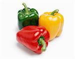 Cut out red,yellow and green peppers