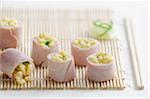 Boiled ham and shell pasta Makis