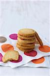 Semolina and melon shortbread biscuits