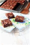 Chocolate chip and almond brownies