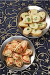 Goat's cheese and roquefort Crostinis