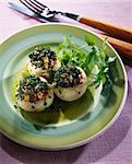 Stuffed young  turnips