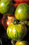 Tomates biologiques verte zébrée