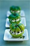 Tomatoes stuffed with fresh goat's cheese and thyme