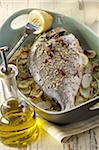 Oven-baked sea bream with fennel seeds