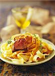 Tagliatelles with duck magret